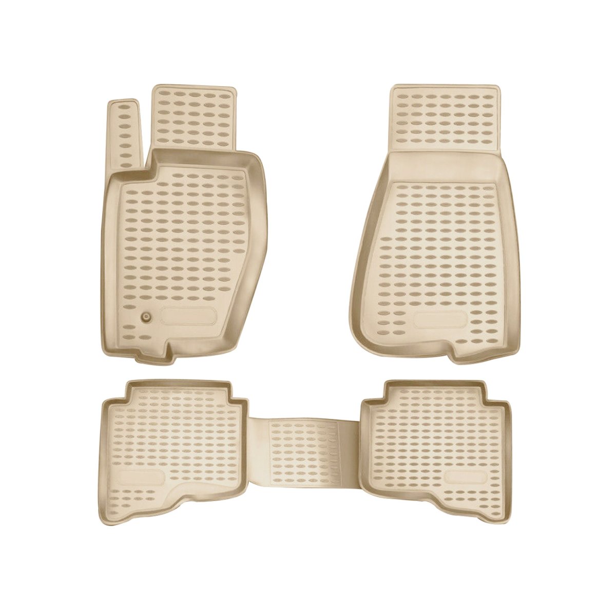 Jeep Grand Cherokee Floor Mats - Omac - Rubber TPE 4 Pcs - Beige - '05-'10